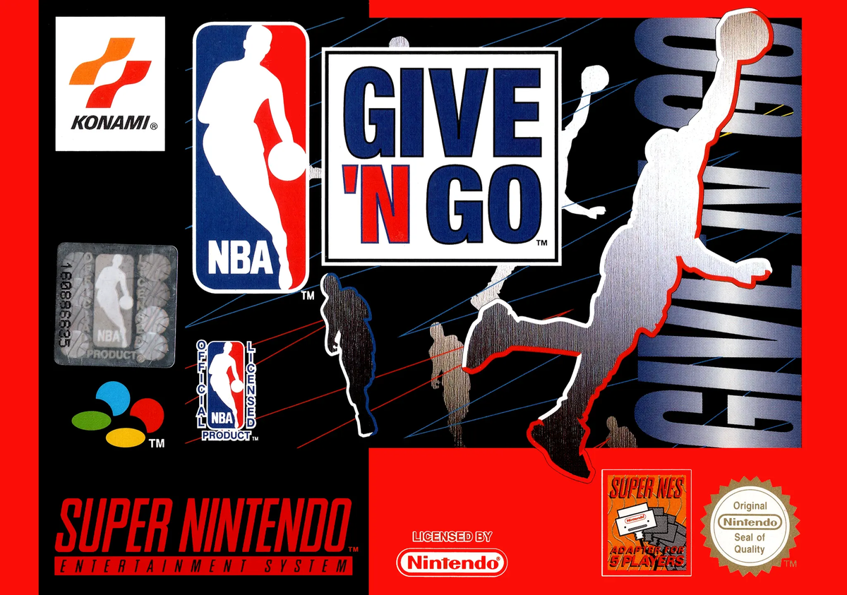 Game | Super Nintendo SNES | NBA Give 'N Go Physical Video Games Game Nintendo