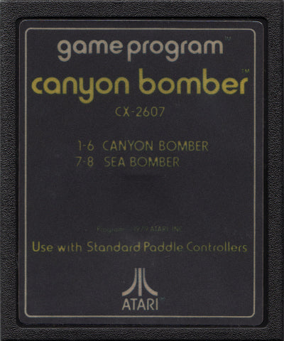 Game | Atari 2600 | Canyon Bomber (Text Label)