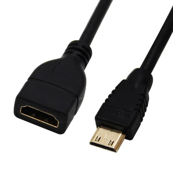 Accessory | Mini HDMI to HDMI Male-Female Adapter Cable Gold plated Converter Home Game Console Accessories Accessory RetroSales.com.au