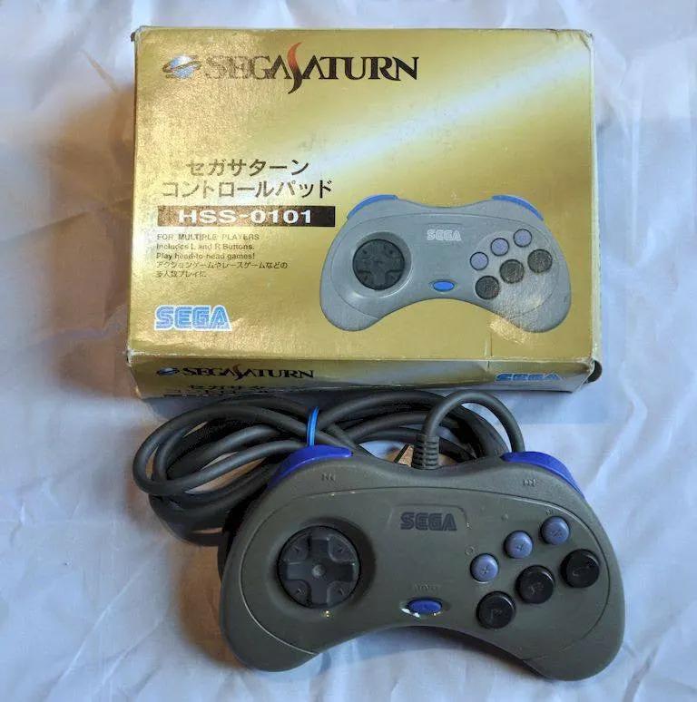 Controller | Sega Saturn | Control Pad Grey White HSS-0101 Game Controllers Controllers & Attachments Sega
