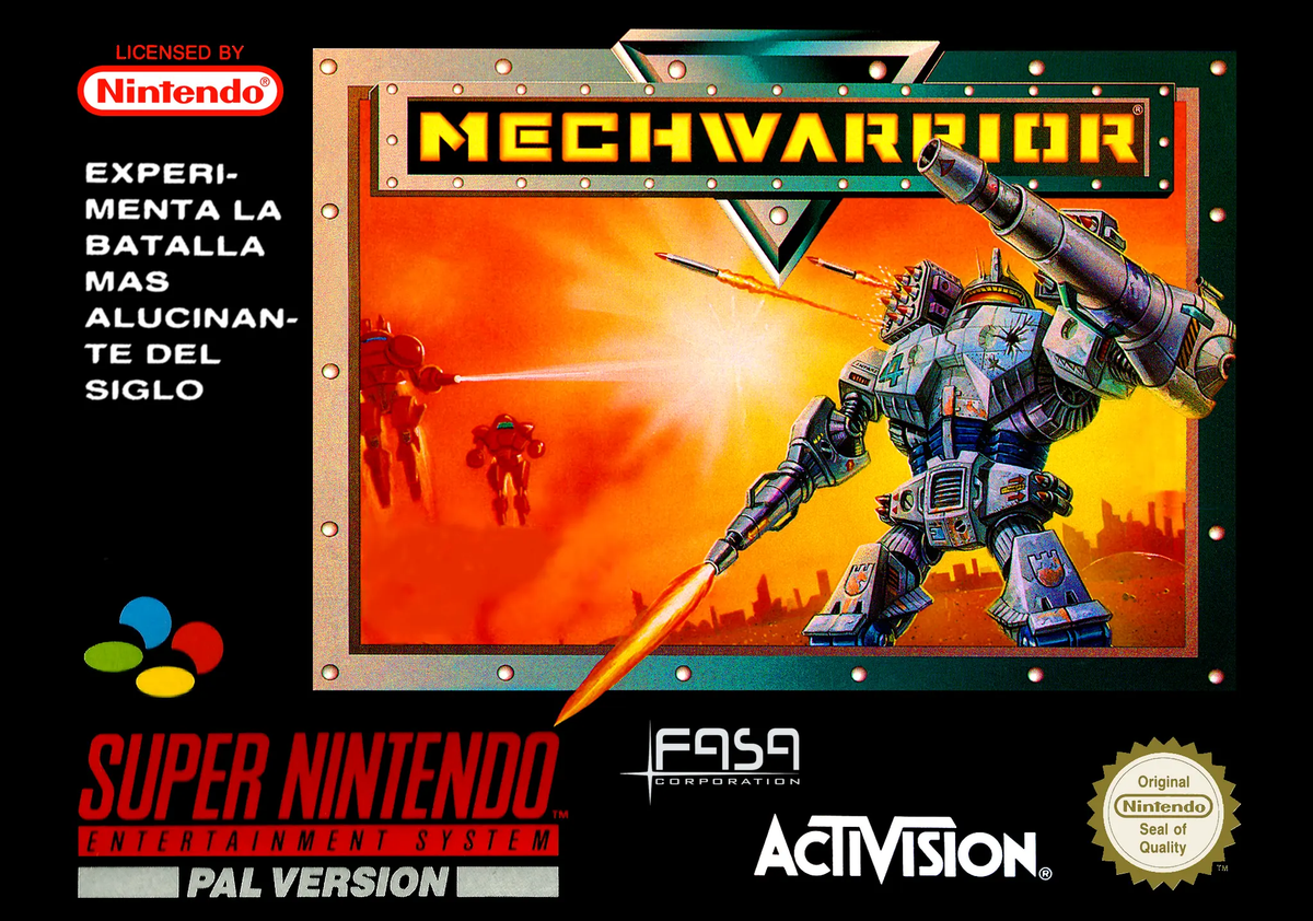 Game | Super Nintendo SNES | MechWarrior Physical Video Games Game Nintendo