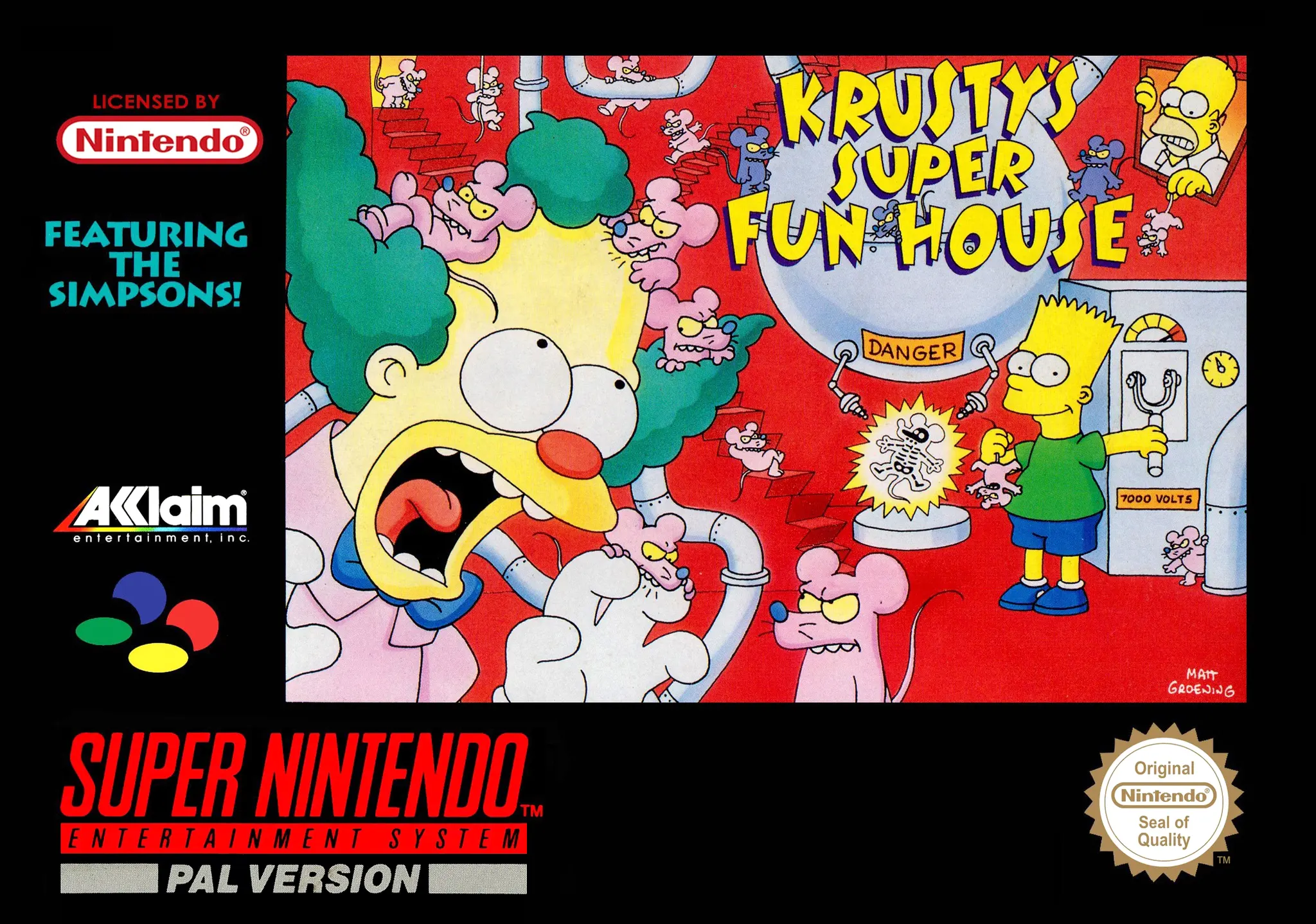 Game | Super Nintendo SNES | Krusty's Super Fun House Physical Video Games Game Nintendo