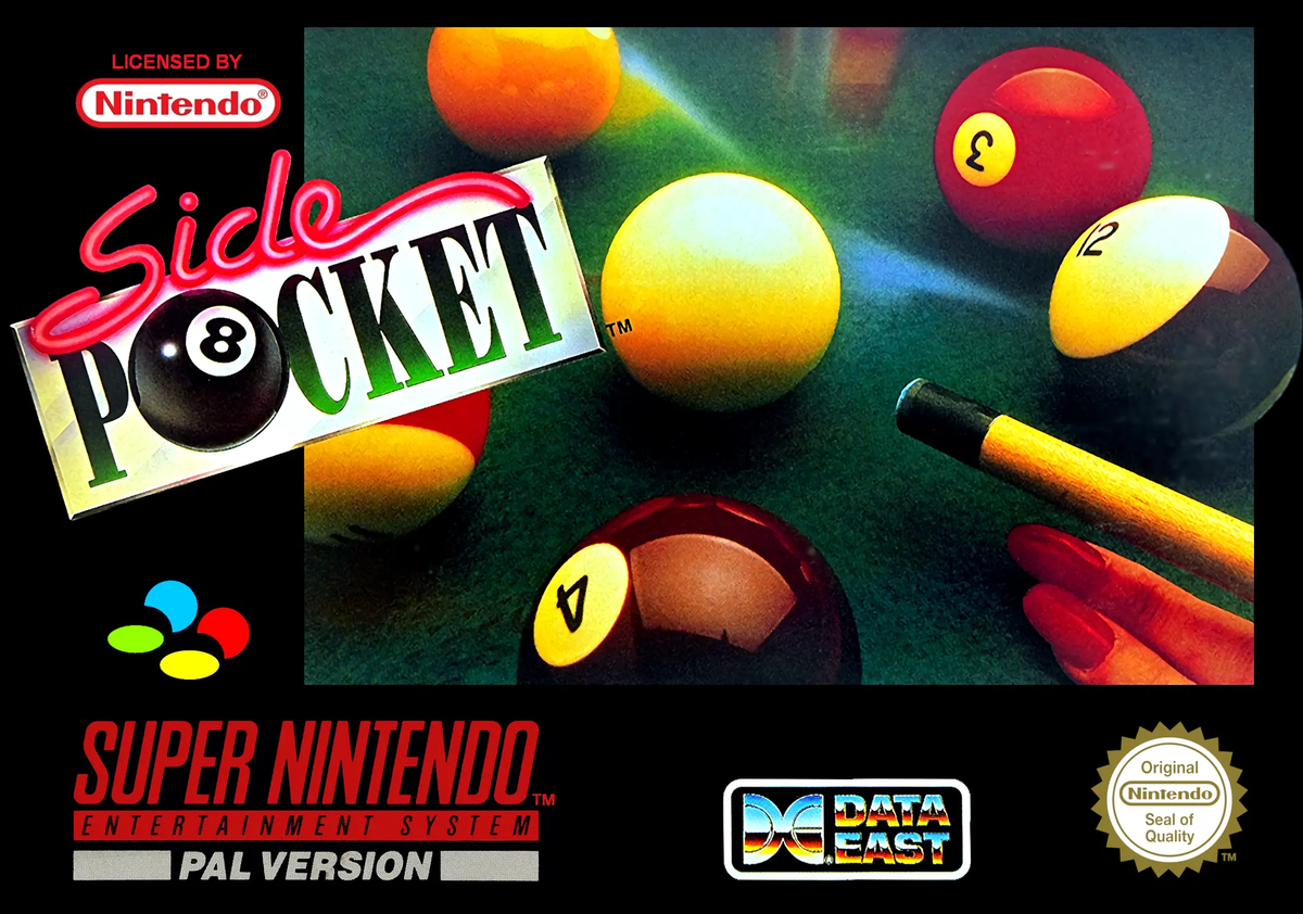 Game | Super Nintendo SNES | Side Pocket Physical Video Games Game Nintendo