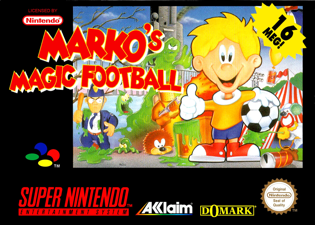 Game | Super Nintendo SNES | Marko's Magic Football Physical Video Games Game Nintendo
