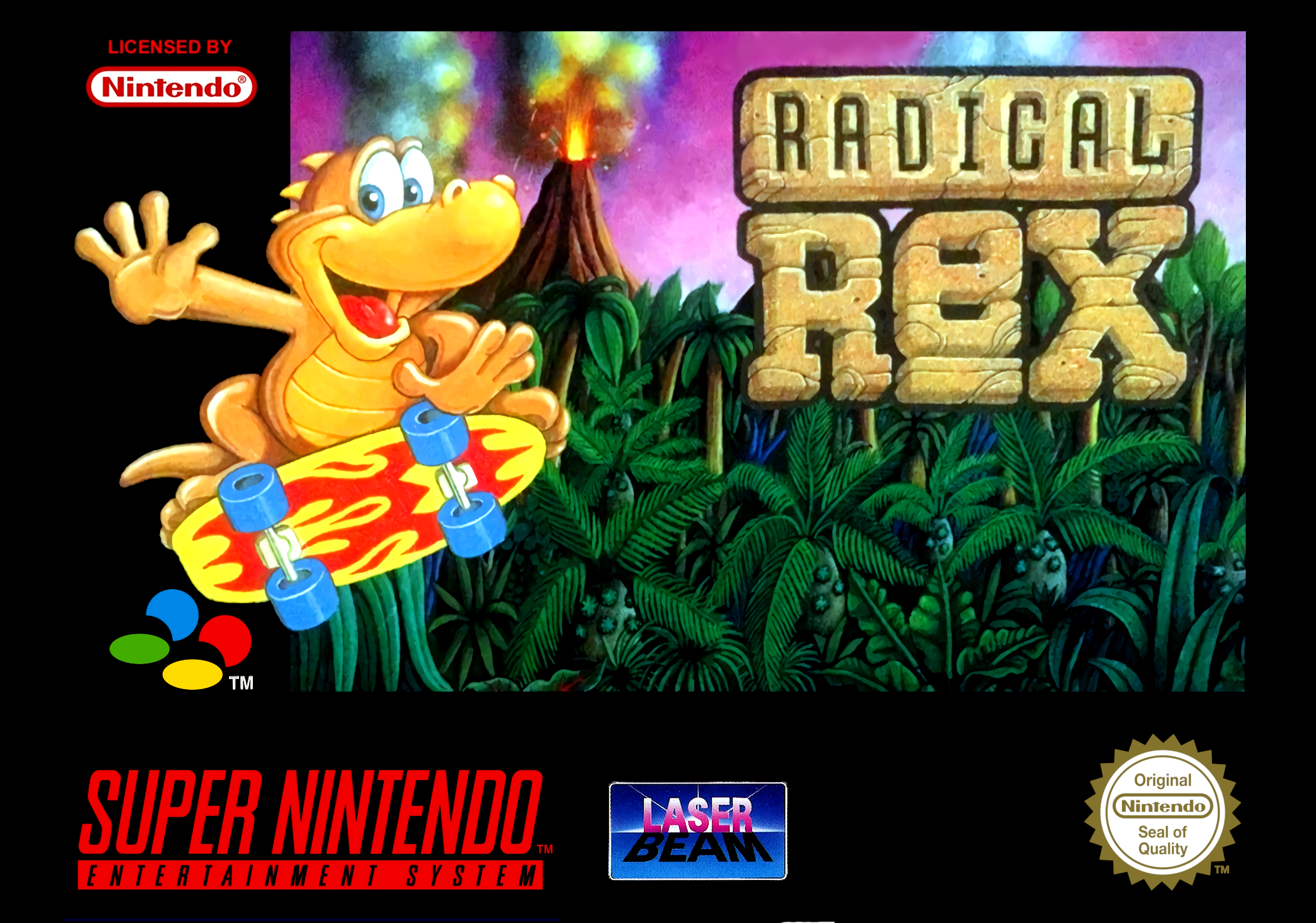 Game | Super Nintendo SNES | Radical Rex Physical Video Games Game Nintendo