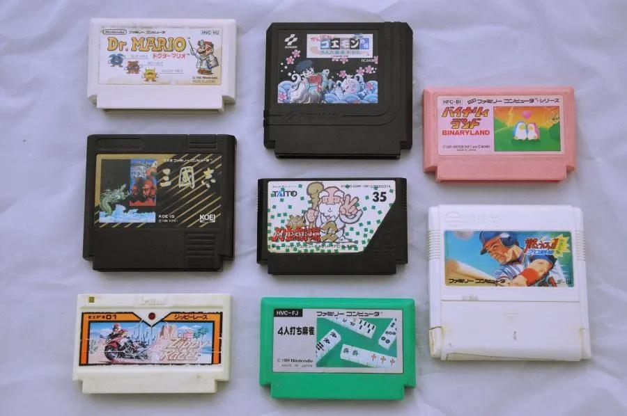 Game | Nintendo Famicom | Bundle Mixed Dr. Mario Zippy Race Binary Land x 8 Physical Video Games Game Nintendo
