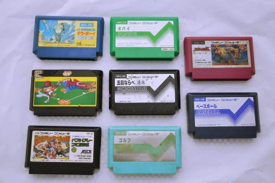 Game | Nintendo Famicom | Bundle Mixed Popeye Dough Boy Sport Baseball x 8 Physical Video Games Game Nintendo