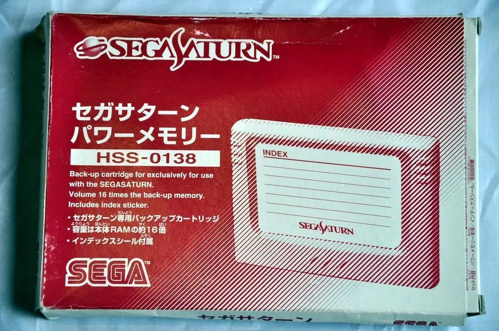 Accessory | Sega Saturn | Save Game Backup Cart HSS-0138 670-5847 Home Game Console Accessories Accessory Sega