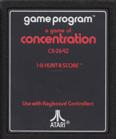 Game | Atari 2600 | Concentration (Text Label)