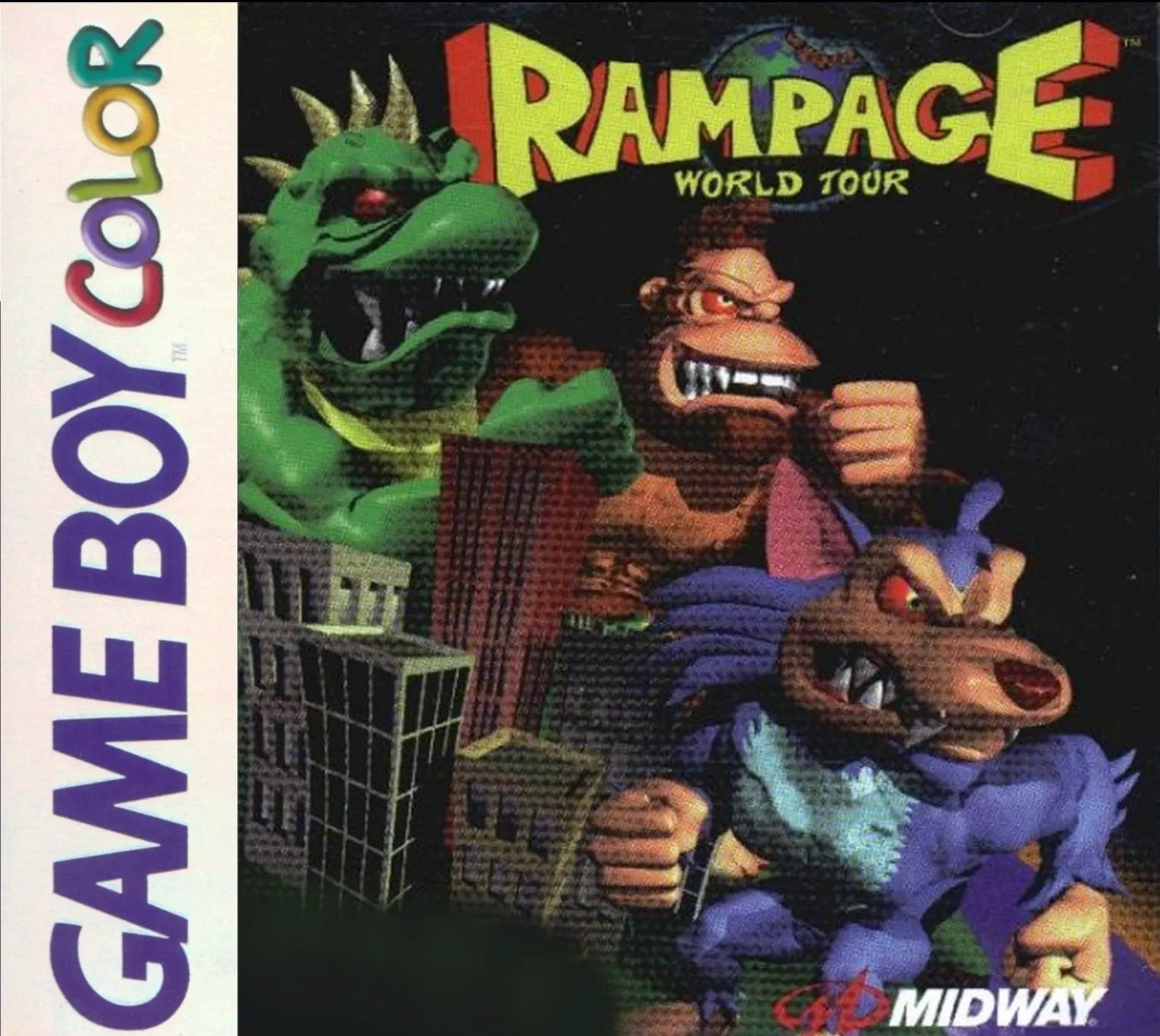 Game | Nintendo Game Boy Color GBC | Rampage World Tour Physical Video Games Game Nintendo