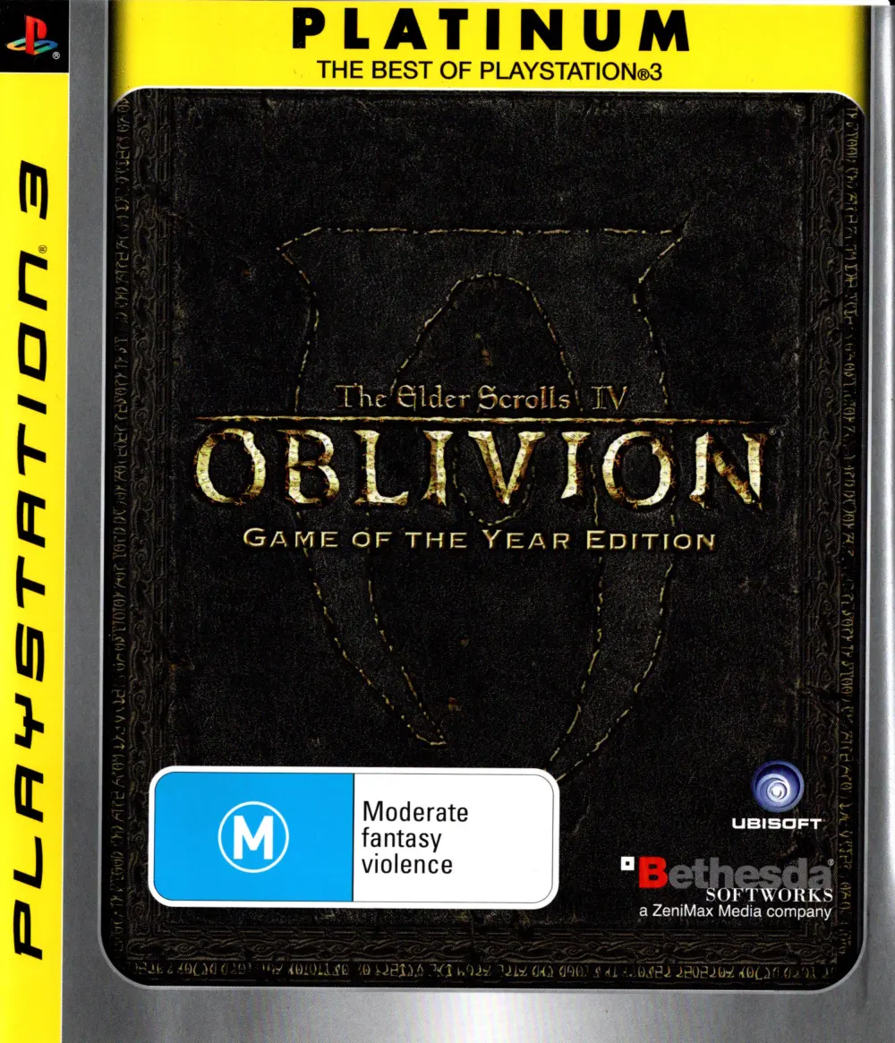 Game | Sony PlayStation PS3 | Elder Scrolls IV: Oblivion (Game Of The Year) (Platinum) Physical Video Games Game Sony