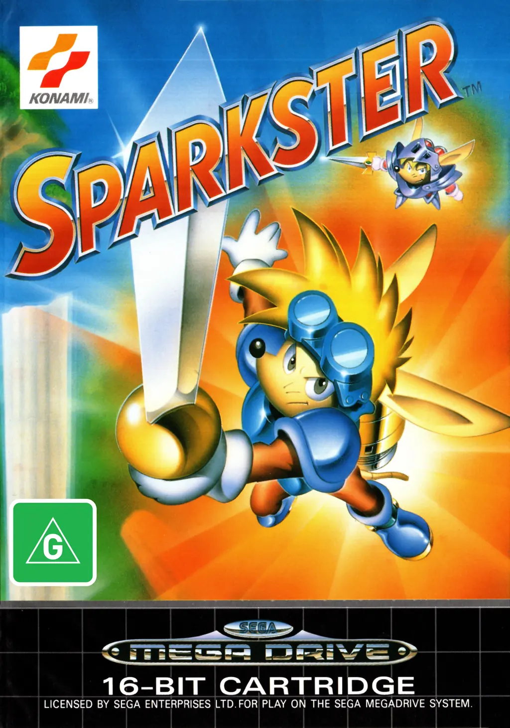 Game | Sega Mega Drive | Sparkster Physical Video Games Game Sega