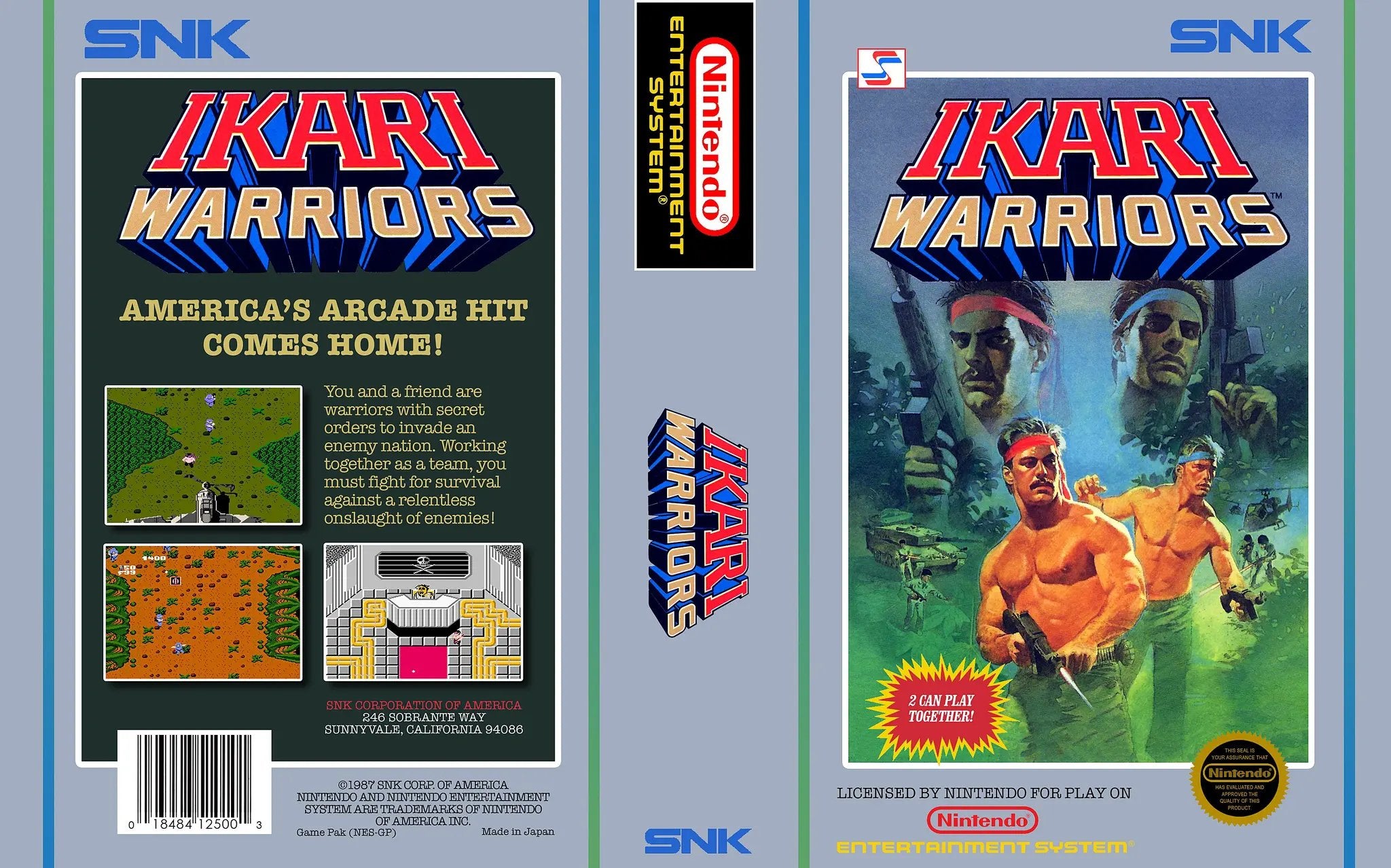 Game | Nintendo NES | Ikari Warriors Physical Video Games Game Nintendo