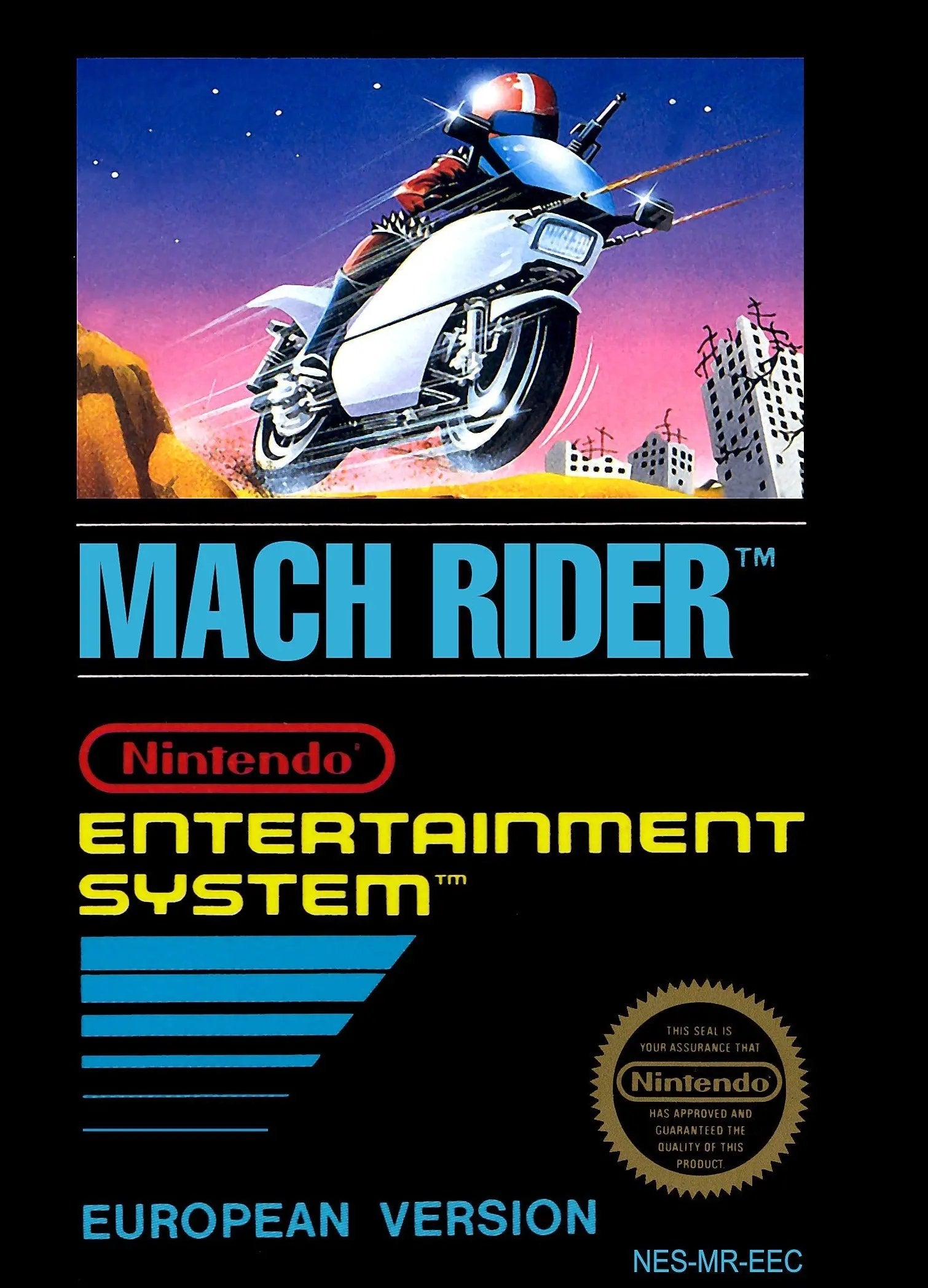 Game | Nintendo NES | Mach Rider Physical Video Games Game Nintendo