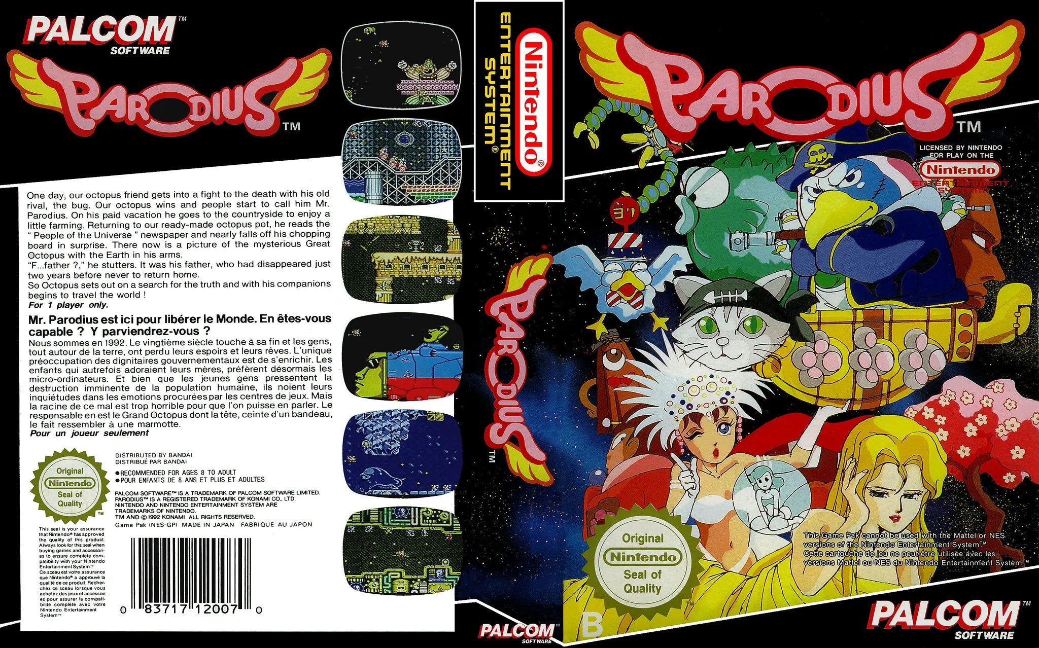 Game | Nintendo NES | Parodius Physical Video Games Game Nintendo