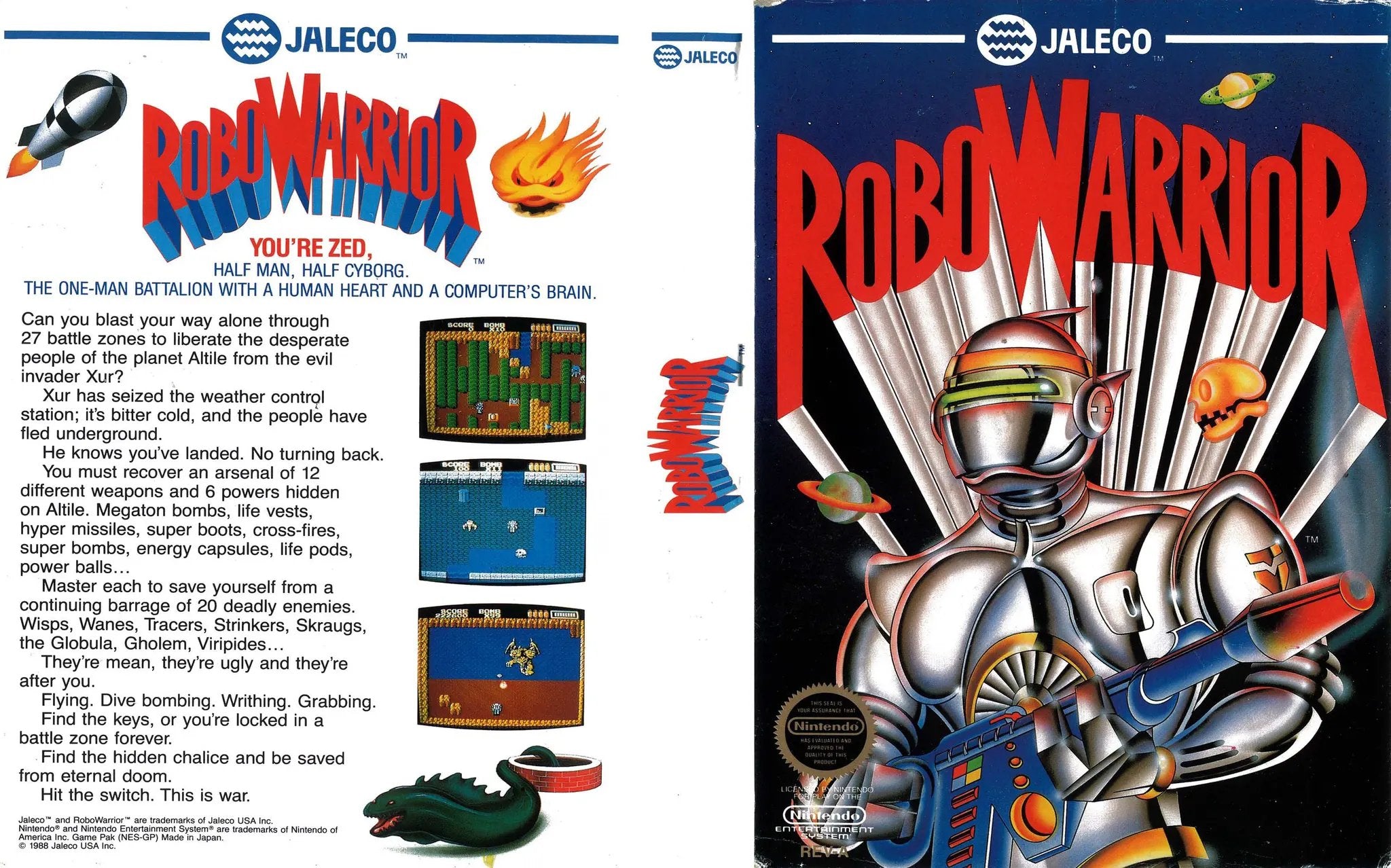 Game | Nintendo NES | Robo Warrior Physical Video Games Game Nintendo