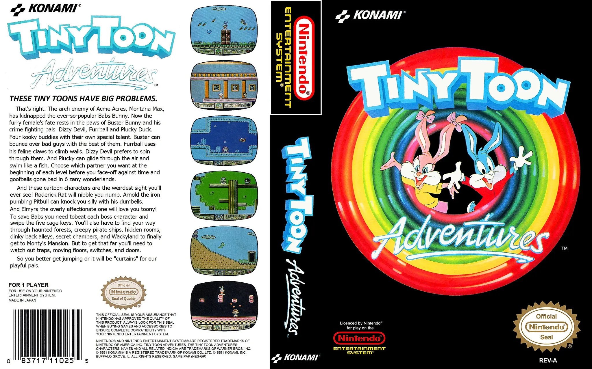 Game | Nintendo NES | Tiny Toon Adventures Physical Video Games Game Nintendo