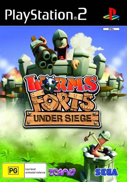 Game | Sony PlayStation PS2 | Worms Forts Under Siege Physical Video Games Game Sony