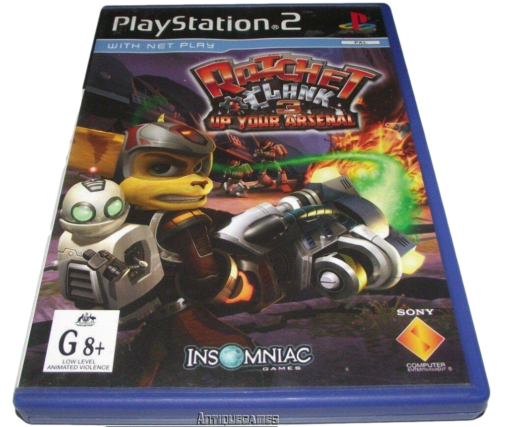 Game | Sony PlayStation PS2 | Ratchet and Clank 3 Up Your Arsenal Physical Video Games Game Sony