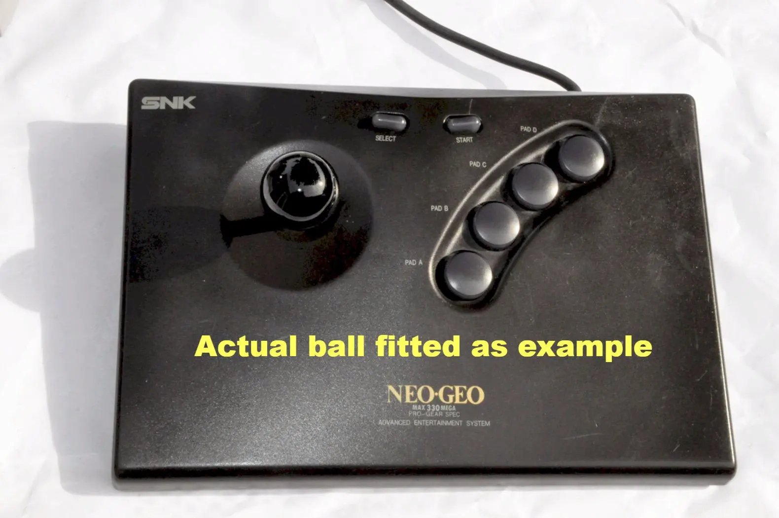 Parts | SNK Neo Geo AES | Joystick Ball Top Black Replacement Home Game Console Accessories Accessory SNK