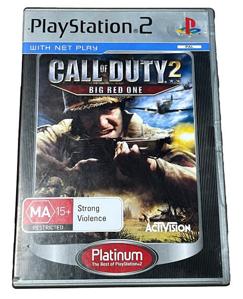 Game | Sony PlayStation PS2 | Call Of Duty 2 Big Red One (Platinum) Physical Video Games Game Sony