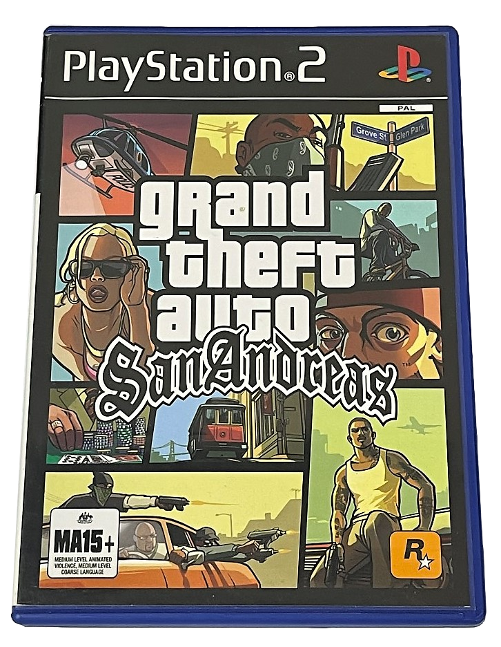 Game | Sony PlayStation PS2 | GTA Grand Theft Auto: San Andreas Physical Video Games Game Sony