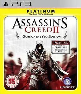 Game | Sony PlayStation PS3 | Assassin's Creed II (Platinum) Physical Video Games Game Sony