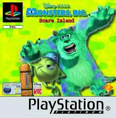 Game | Sony PlayStation PS1 | Monsters Inc Scare Island (Platinum) Physical Video Games Game Sony