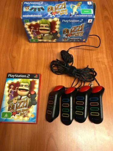 Game | Sony PlayStation PS2 | Buzz The Music Quiz Game Controller Set Physical Video Games Game Sony
