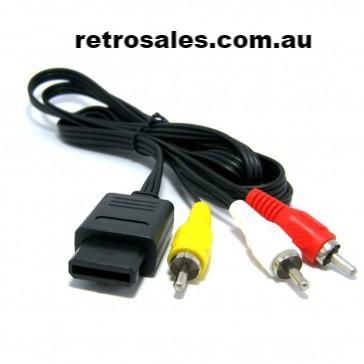 Accessory | Nintendo SNES N64 GameCube | Composite Video AV Cable PAL