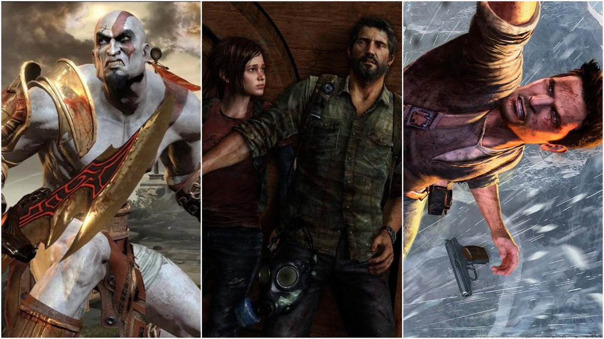 Iconic PS3 games collage featuring Kratos, The Last of Us, and Nathan Drake representing the golden era of PlayStation 3 gaming.