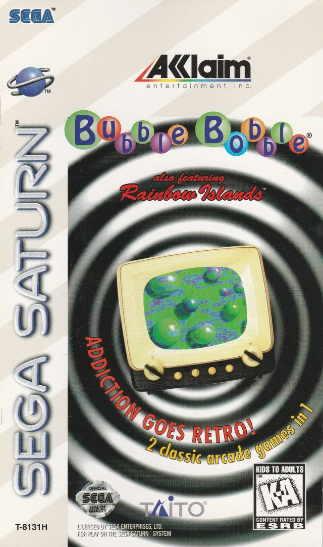 Game | Sega Saturn | Bubble Bobble also featuring Rainbow Islands [USA]