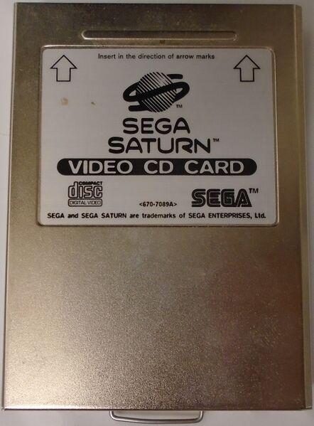 Sega Saturn Video CD MK-80310 card with Sega logo on a white background
