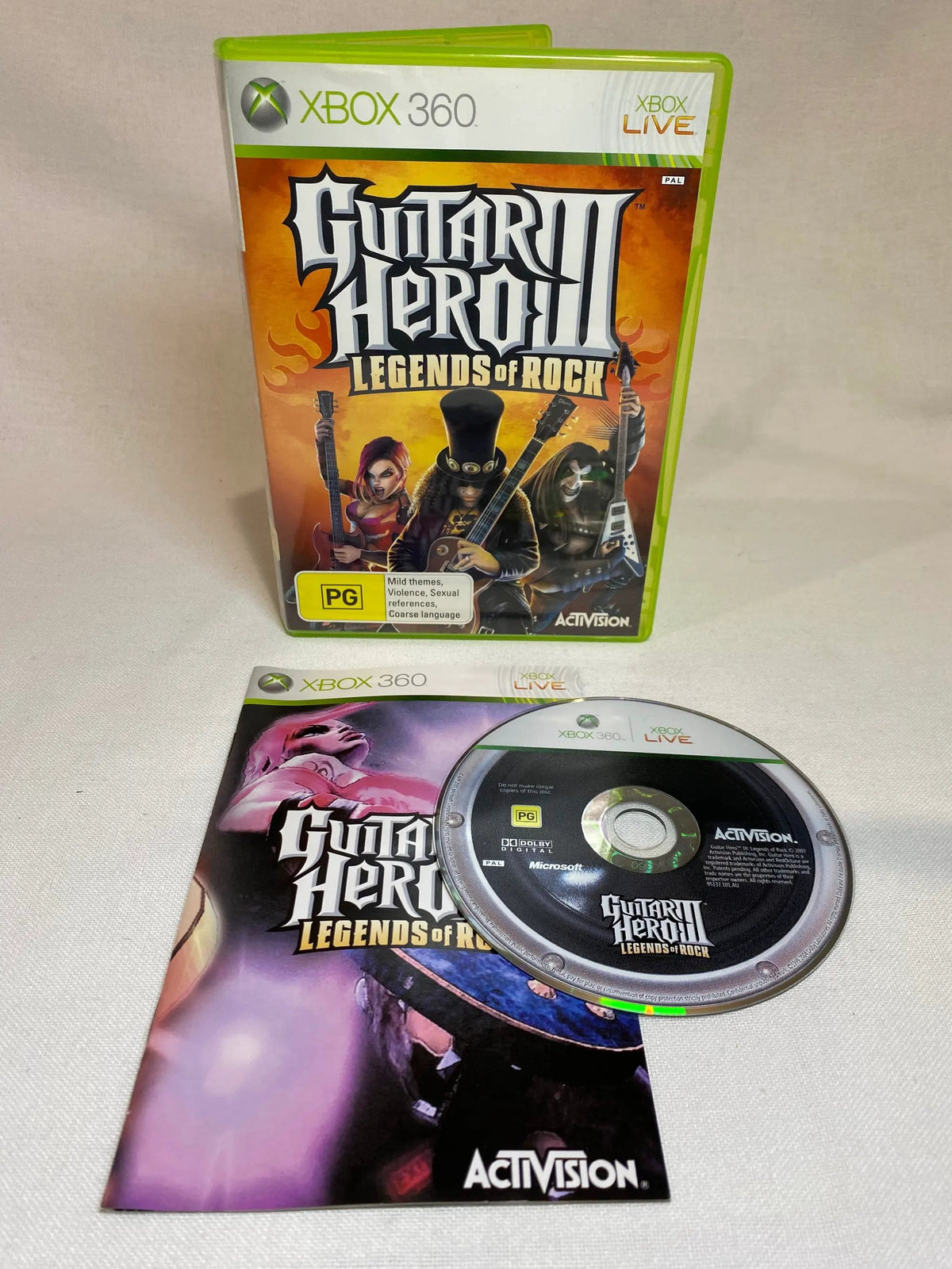 Controller | Microsoft Xbox 360 | Wireless Legends Of Rock Guitar Hero Guitar Game Controllers Controllers & Attachments Sony