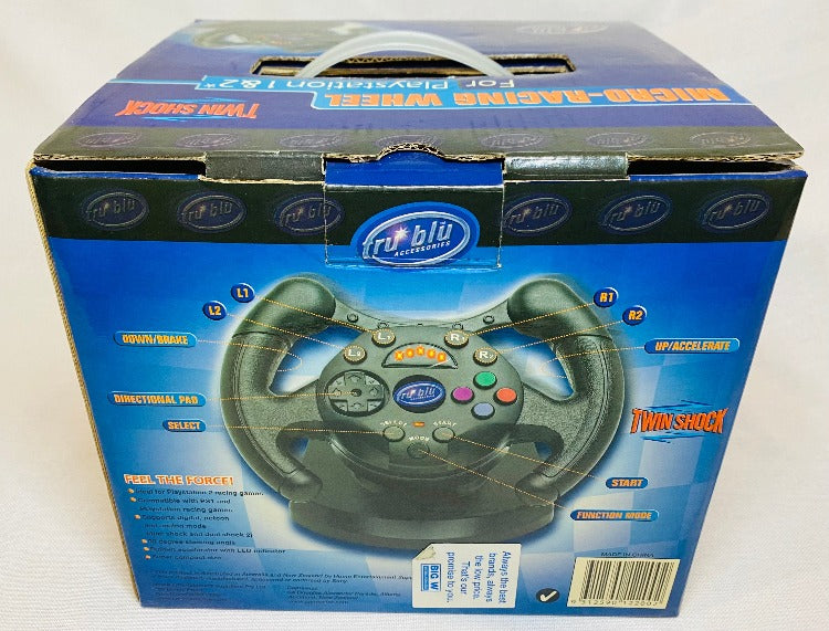 Controller | Sony PlayStation PS1 PS2 | Boxed Tru-Blu Micro-Racing Wheel