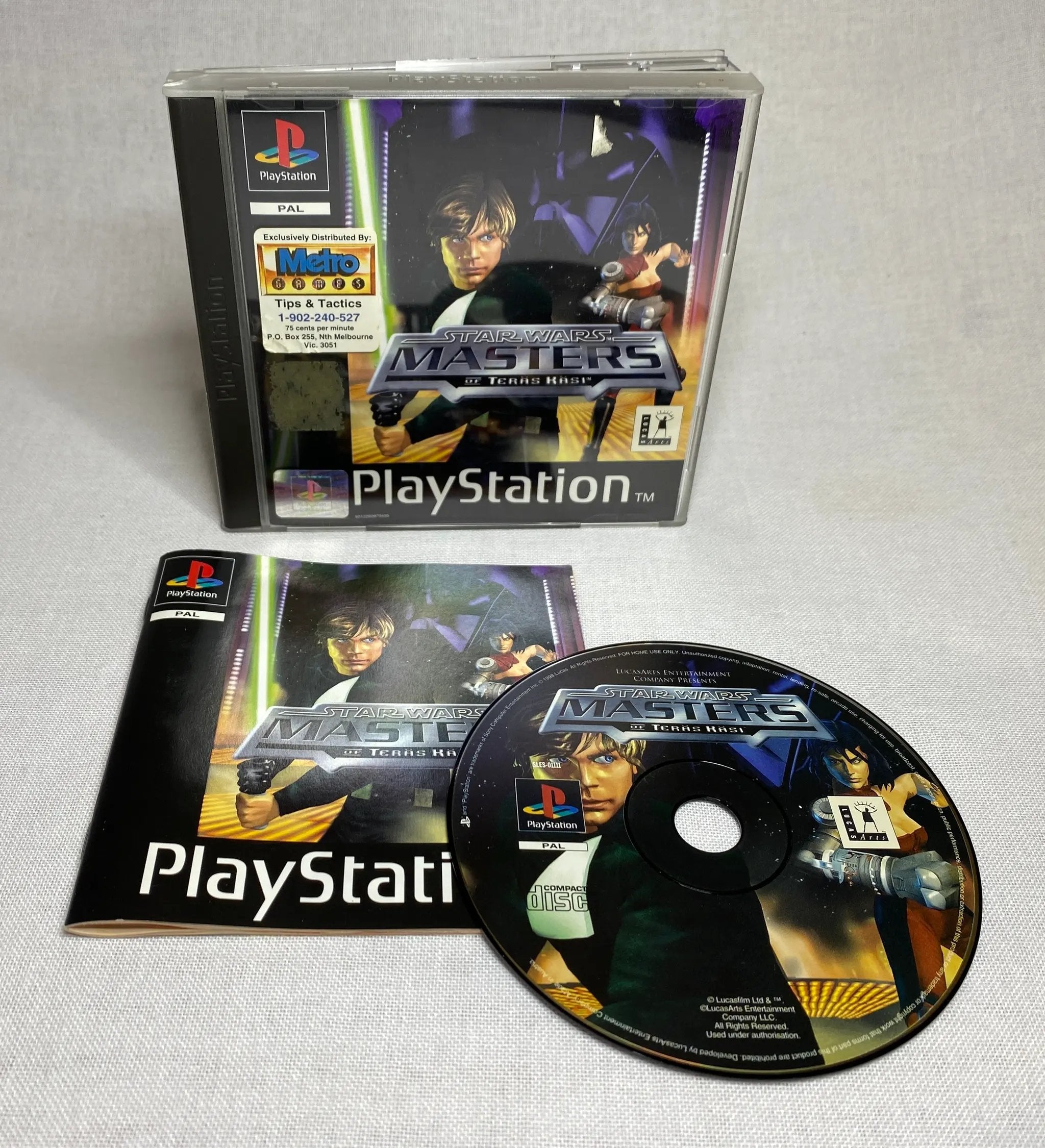 Game | Sony PlayStation PS1 | Star Wars Masters Of Teras Kasi Physical Video Games Game Sony