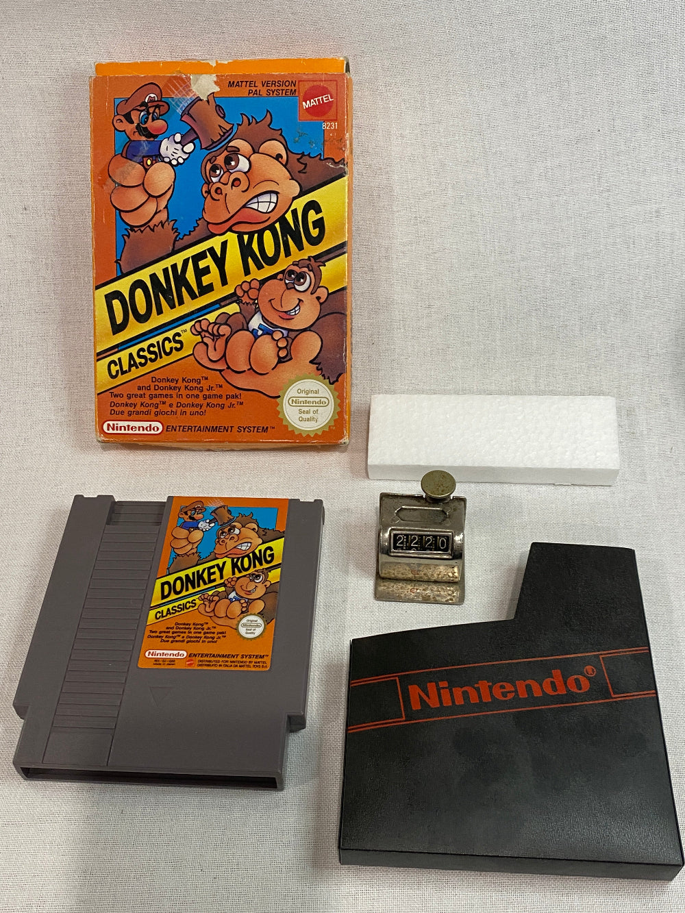 nes donkey kong classics game boxed pal