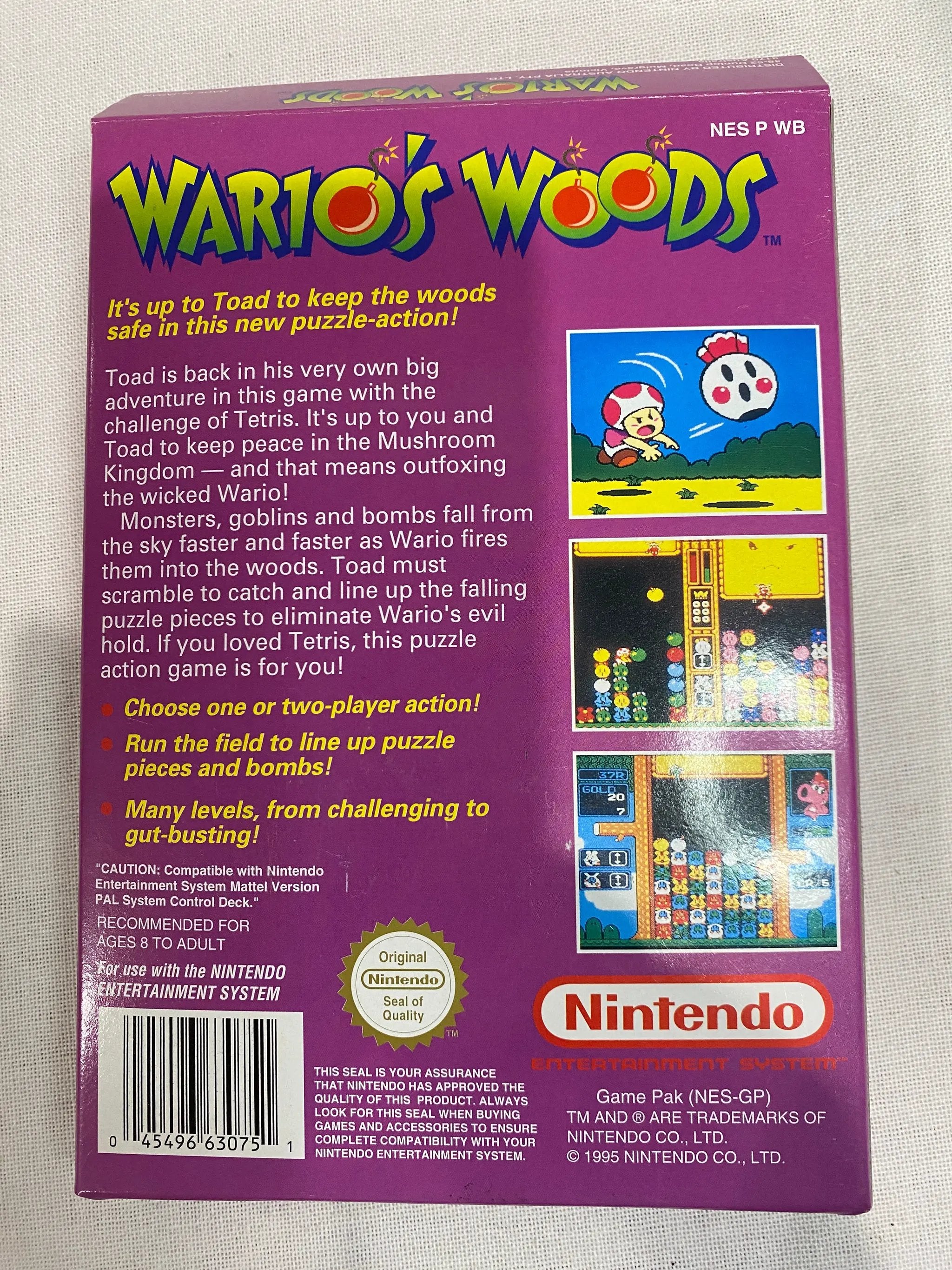 Game | Nintendo NES | Wario's Woods Physical Video Games Game Nintendo