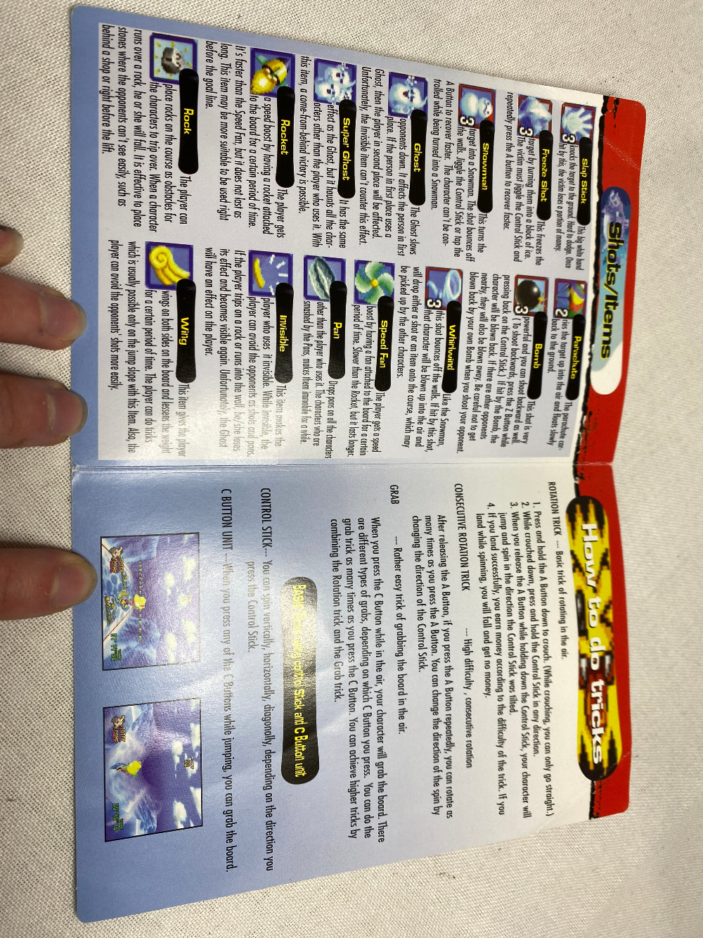 Manual | Nintendo N64 | Snowboard Kids 2 Instruction Card