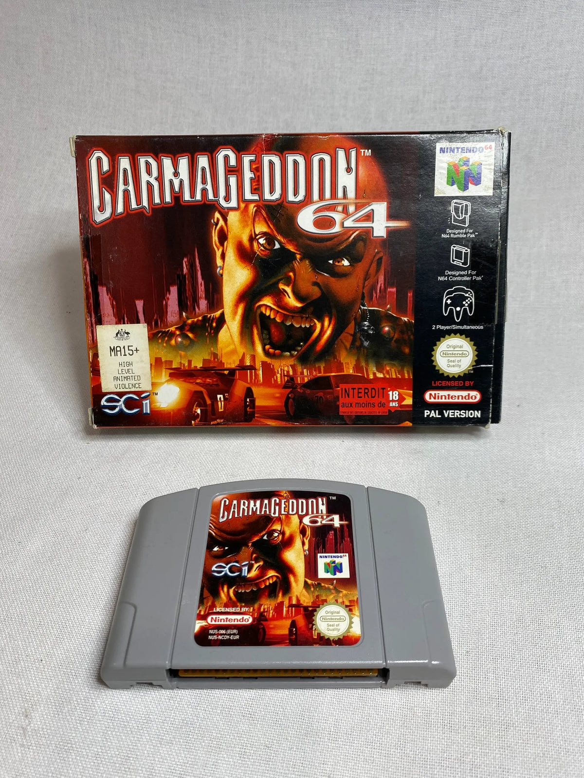 Game | Nintendo N64 | Carmageddon Physical Video Games Game Nintendo