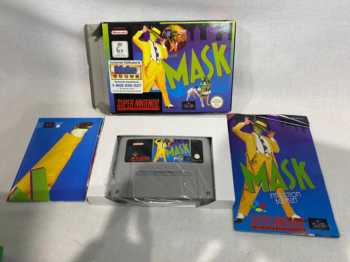 Game | Super Nintendo SNES | The Mask Physical Video Games Game Nintendo
