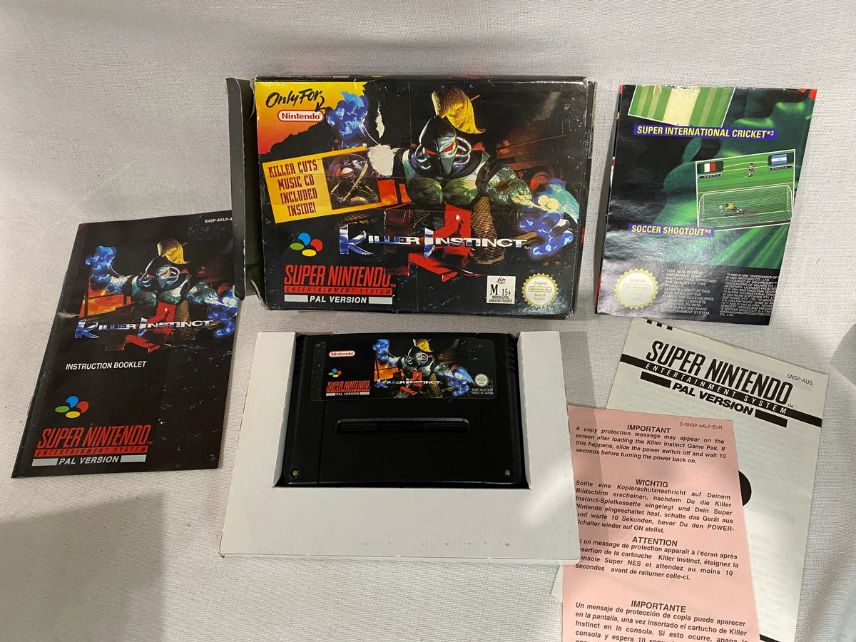 Game | Super Nintendo SNES | Killer Instinct Physical Video Games Game Nintendo