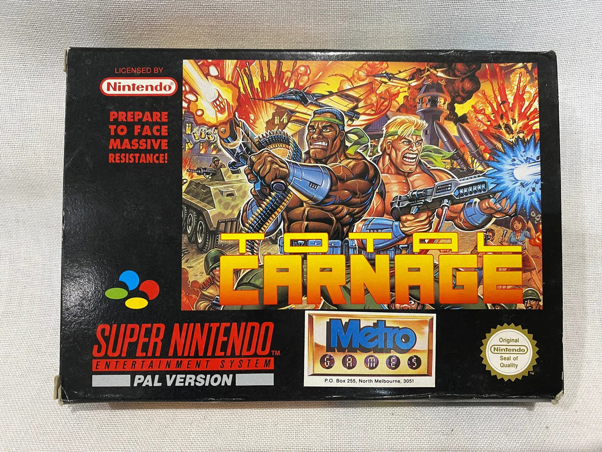 Game | Super Nintendo SNES | Total Carnage Physical Video Games Game Nintendo