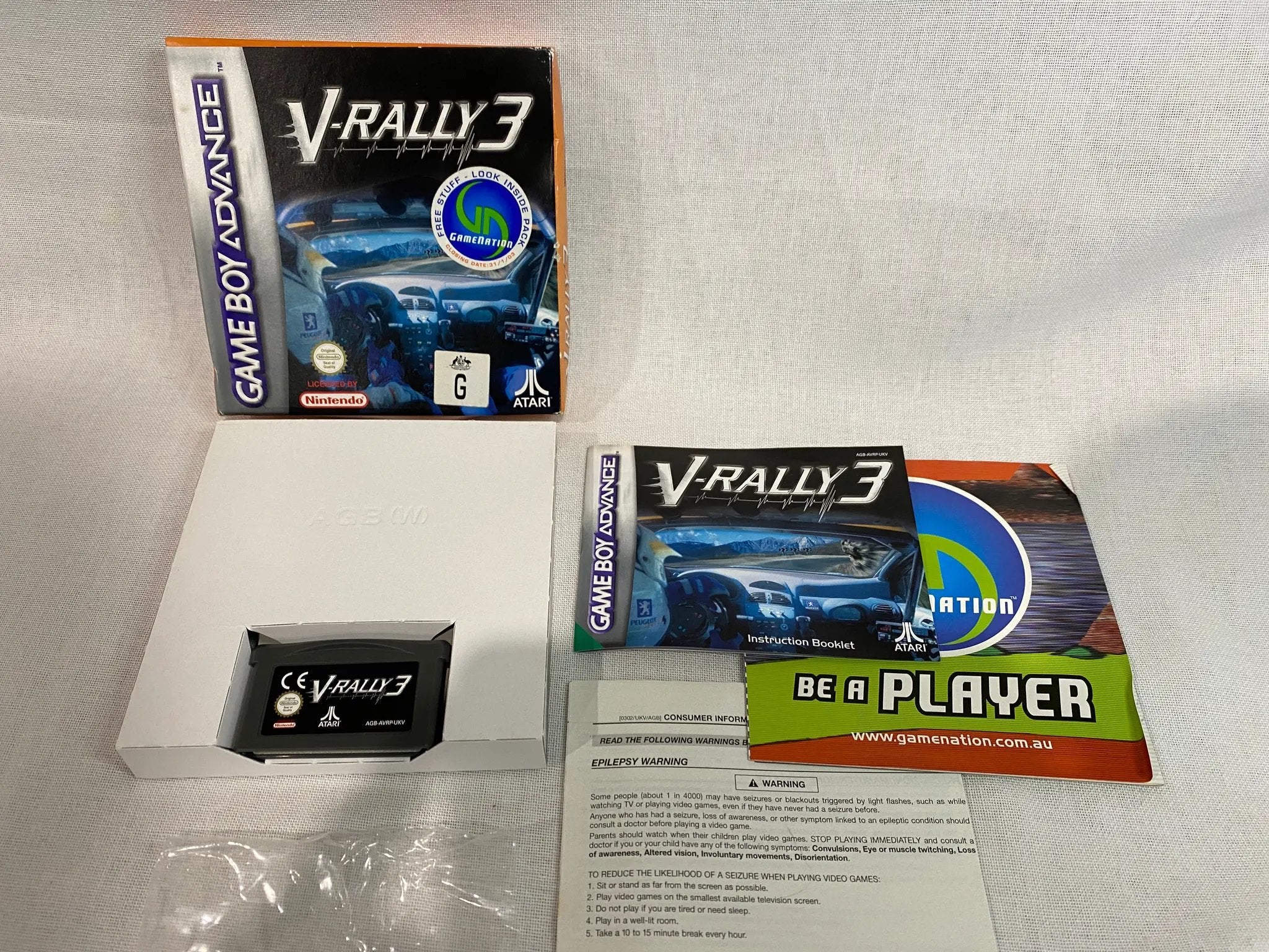 Game | Nintendo Game Boy Advance GBA | V-Rally 3 Physical Video Games Game Nintendo