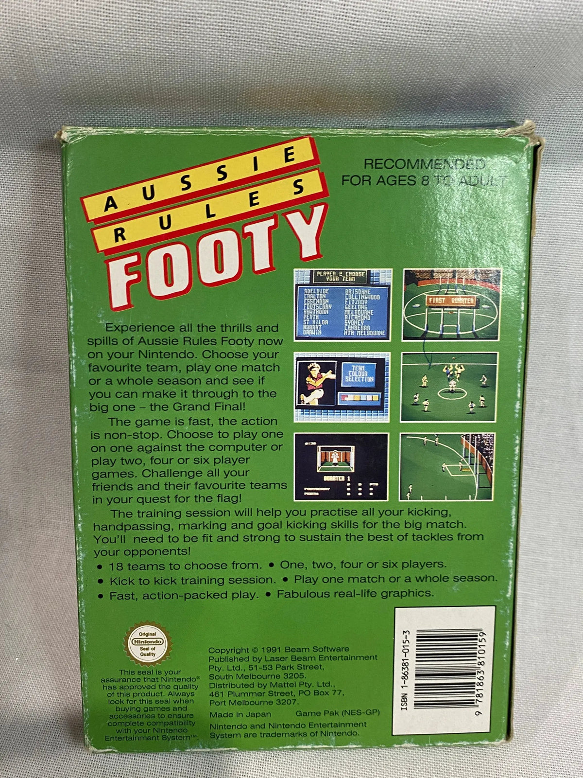 Game | Nintendo NES | Aussie Rules Footy Physical Video Games Game Nintendo