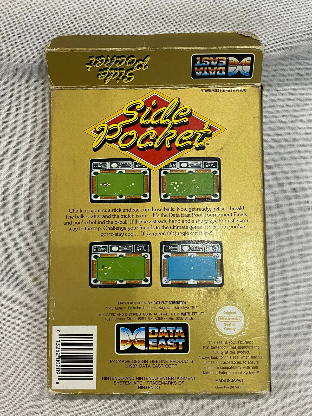 Game | Nintendo NES | Side Pocket Physical Video Games Game Nintendo
