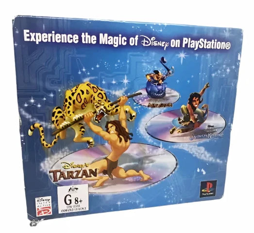 Game | Sony PlayStation PS1 | Triple Pack Tarzan, Aladdin & Emperor's New Groove