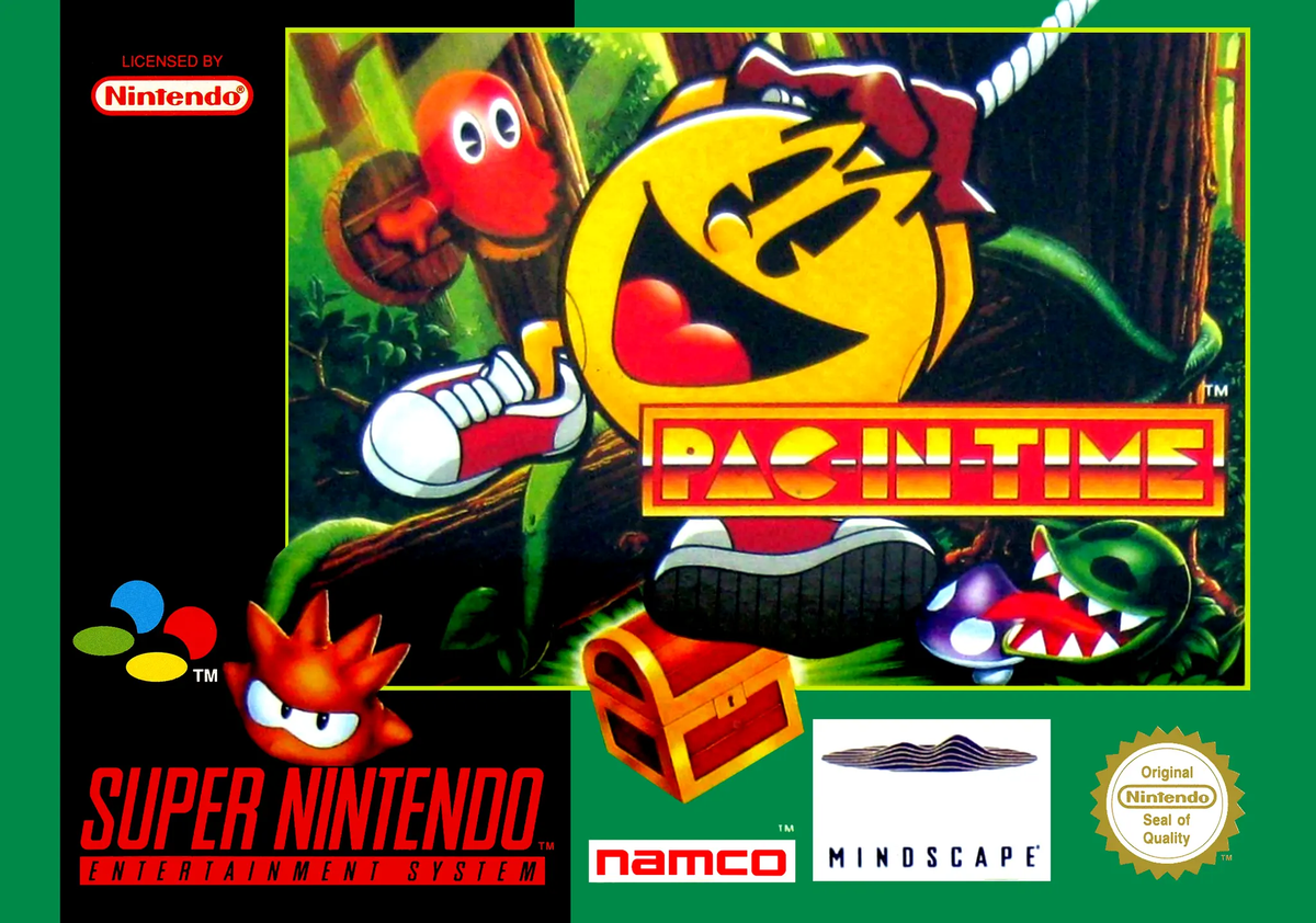 Game | Super Nintendo SNES | Pac-In-Time Physical Video Games Game Nintendo