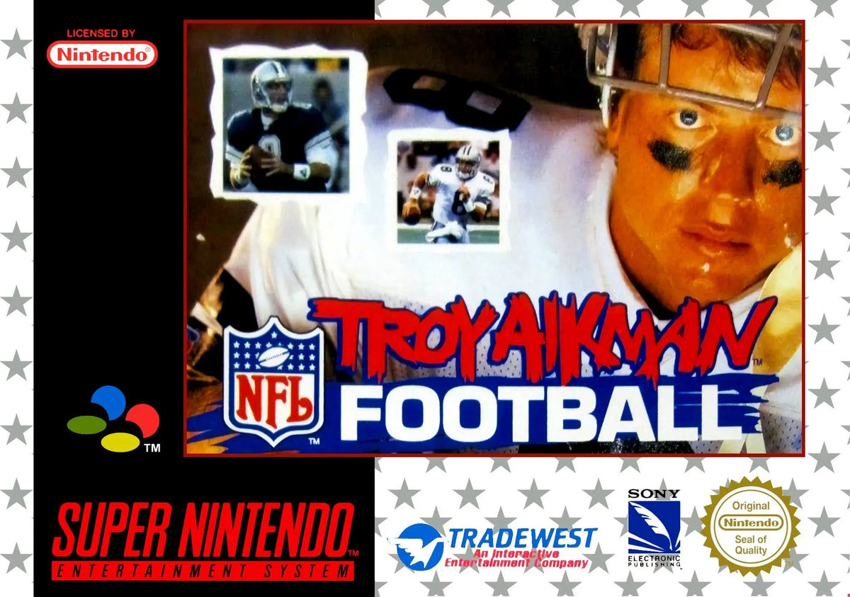Game | Super Nintendo SNES | Troy Aikman NFL Football Physical Video Games Game Nintendo
