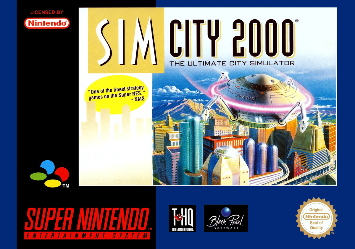 Game | Super Nintendo SNES | SimCity 2000 Physical Video Games Game Nintendo